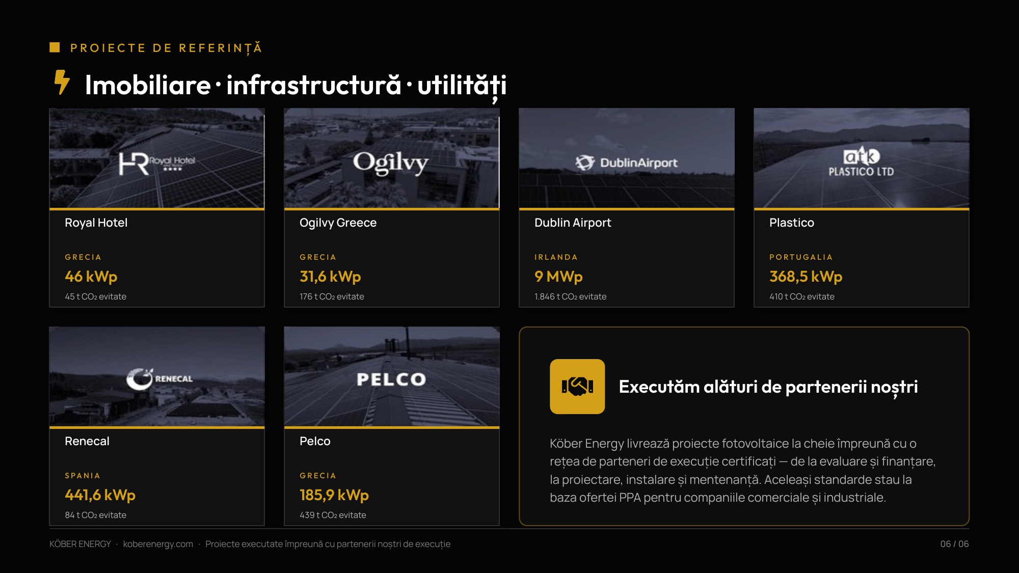 Proiecte de referință — Imobiliare · infrastructură · utilități